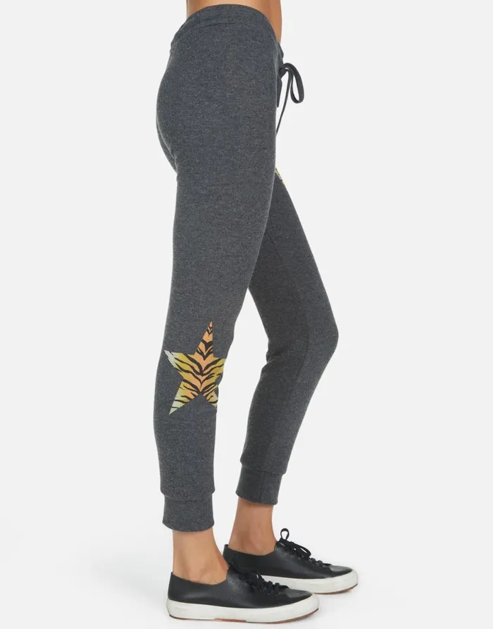 Kizzy Tiger Tongue Heather Black Women039s Lauren Moshi Long Sweatpants