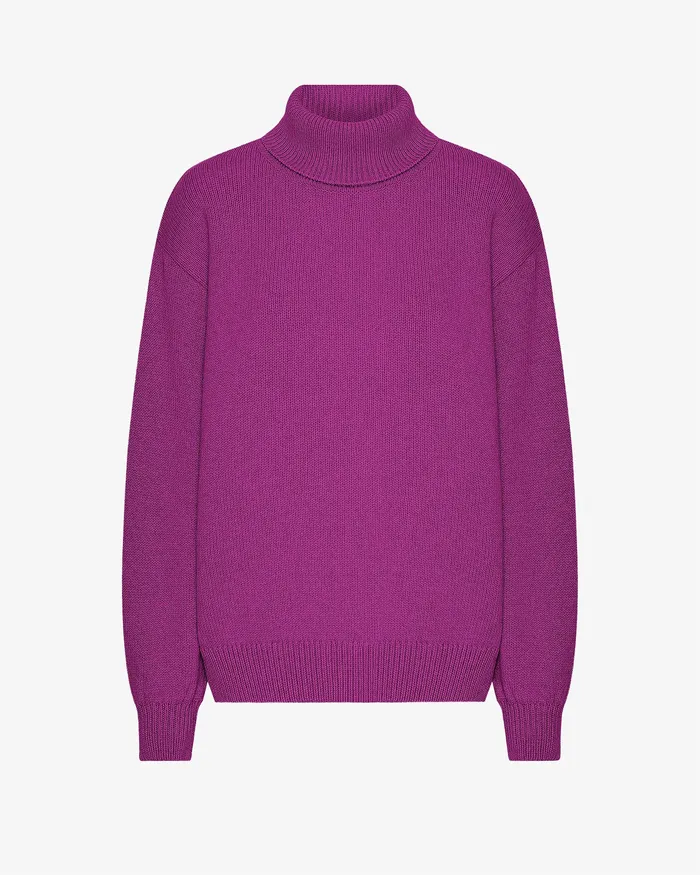 Knit Sweaters Colorfulstandard Women Merino Wool Turtleneck 8211 Magenta Blaze