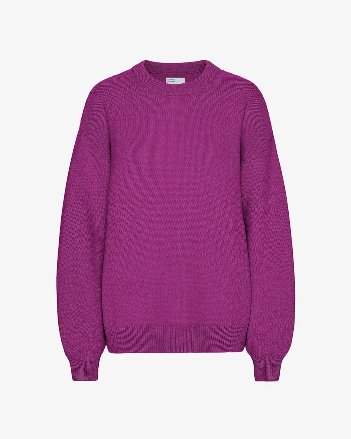 Knit Sweaters Colorfulstandard Women Oversized Merino Wool Crew 8211 Magenta Blaze