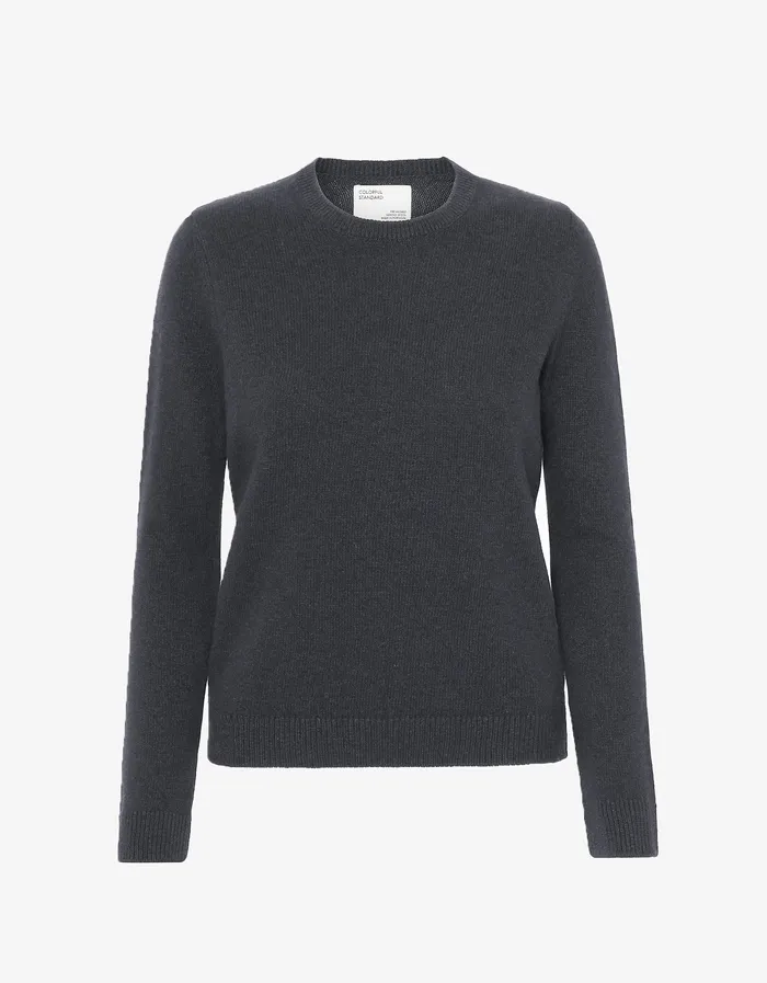 Knit Sweaters Women Classic Merino Wool Crew 8211 Lava Grey Colorfulstandard Women