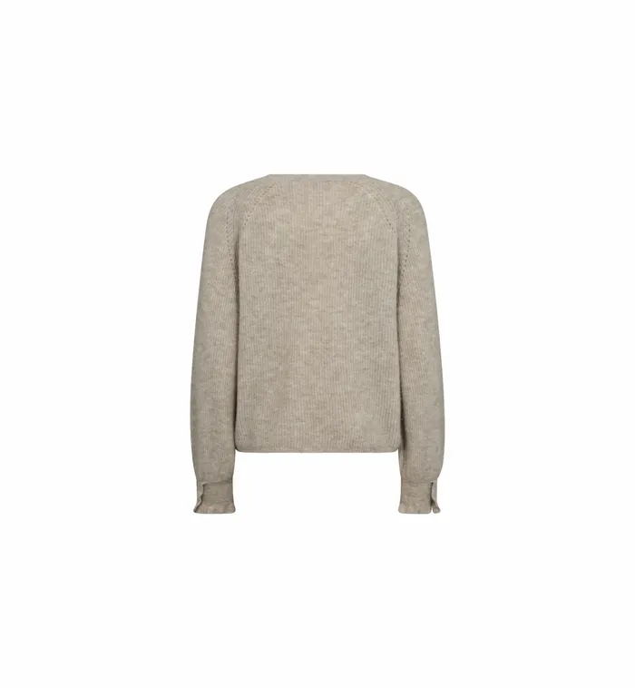 Knits MMTalli LS Knit Feather Gray MOS MOSH Women Knits MMTalli LS Knit Feather Gray MOS MOSH Women