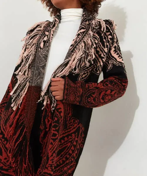 Knitwear and Cardigans Joebrowns Apparel Winter Nights Fringed Cardigan Black
