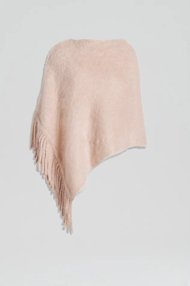 Knitwear BRUSHED FRINGED CAPE MINK 8211 Scanlan Theodore Women