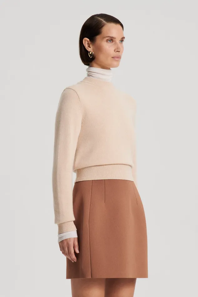 Knitwear CASHMERE CREW SWEATER OAT Scanlan Theodore Women Knitwear CASHMERE CREW SWEATER OAT Scanlan Theodore Women