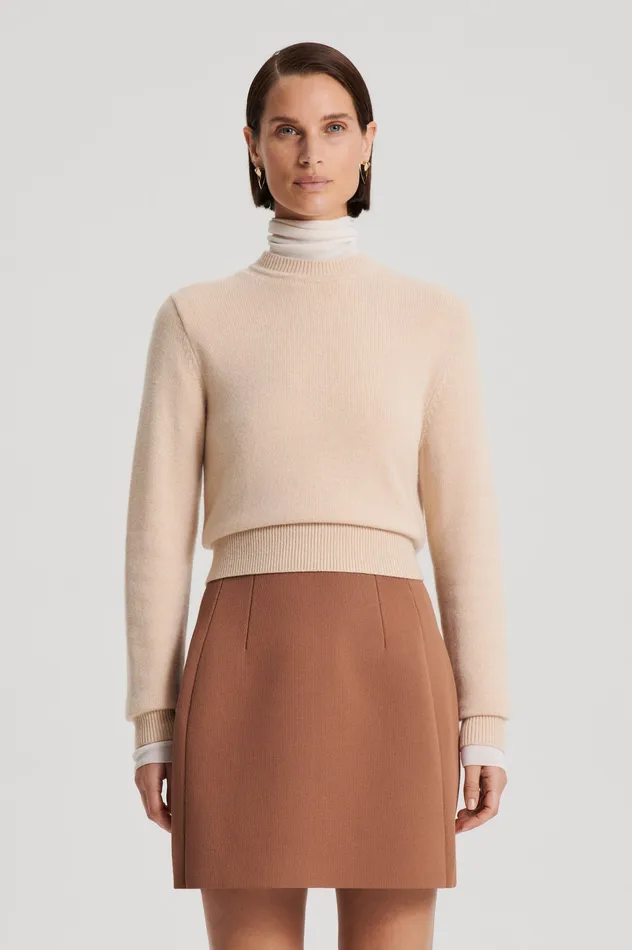Knitwear CASHMERE CREW SWEATER OAT Scanlan Theodore Women Knitwear CASHMERE CREW SWEATER OAT Scanlan Theodore Women