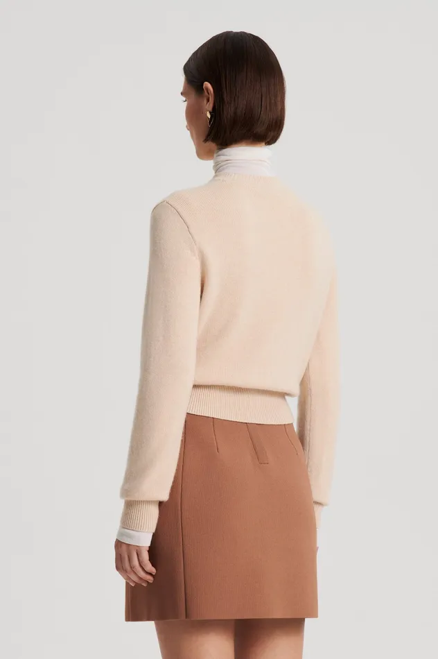 Knitwear CASHMERE CREW SWEATER OAT Scanlan Theodore Women Knitwear CASHMERE CREW SWEATER OAT Scanlan Theodore Women