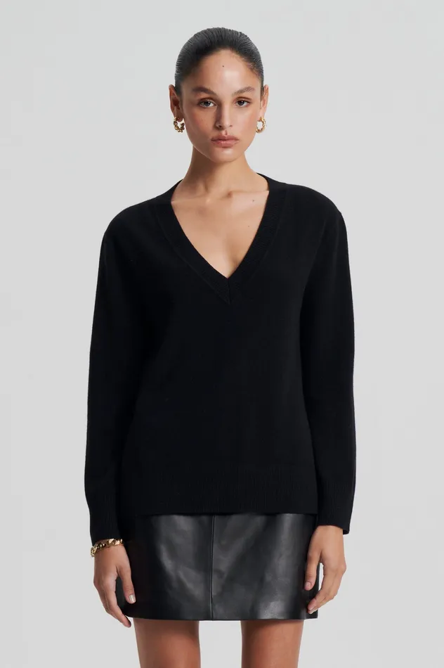 Knitwear CASHMERE V BLACK 8211 Scanlan Theodore Women Knitwear CASHMERE V BLACK 8211 Scanlan Theodore Women
