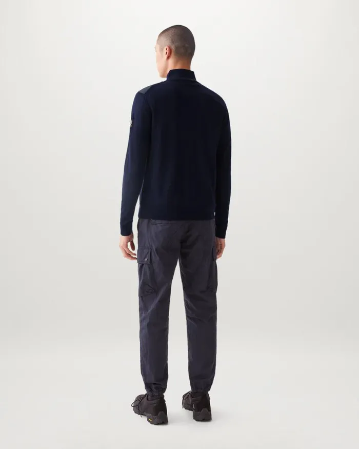 Knitwear Men Belstaff Kelbrook Zip Cardigan Washed Navy Knitwear Men Belstaff Kelbrook Zip Cardigan Washed Navy