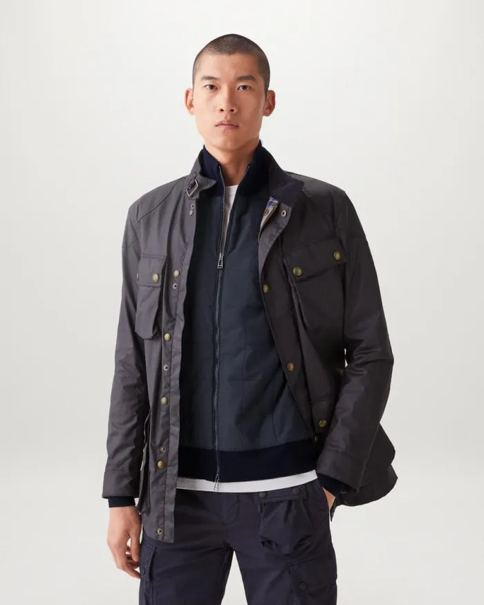 Knitwear Men Belstaff Kelbrook Zip Cardigan Washed Navy Knitwear Men Belstaff Kelbrook Zip Cardigan Washed Navy