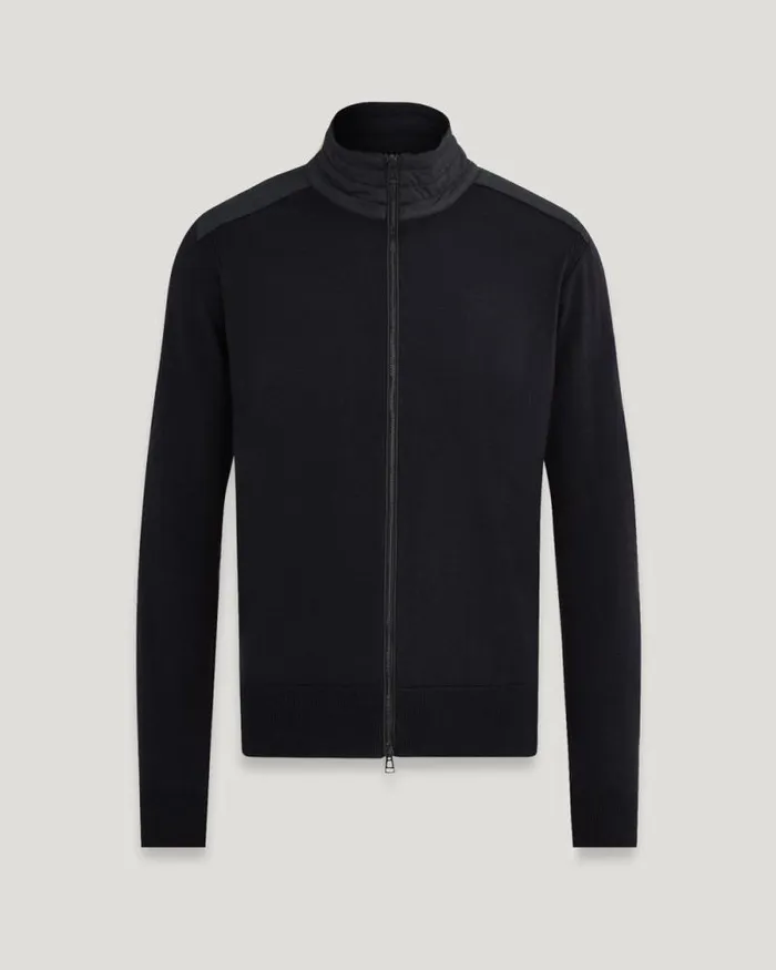 Knitwear Men Belstaff Kelby Zip Cardigan Black