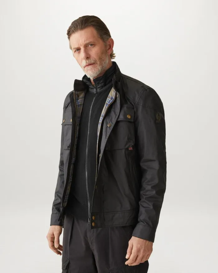 Knitwear Men Belstaff Kelby Zip Cardigan Black Knitwear Men Belstaff Kelby Zip Cardigan Black