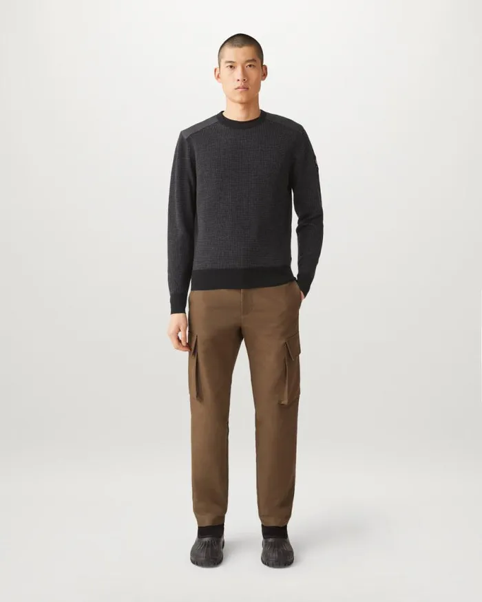Knitwear Men Belstaff Kerrigan Crewneck Jumper Black Charcoal Knitwear Men Belstaff Kerrigan Crewneck Jumper Black Charcoal