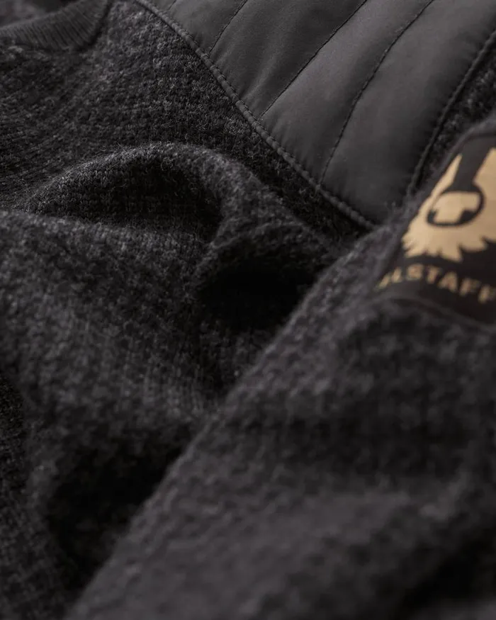 Knitwear Men Belstaff Kerrigan Crewneck Jumper Black Charcoal Knitwear Men Belstaff Kerrigan Crewneck Jumper Black Charcoal