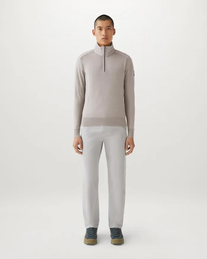 Knitwear Men Belstaff Kilmington Quarter Zip Jumper Chrome Grey Knitwear Men Belstaff Kilmington Quarter Zip Jumper Chrome Grey