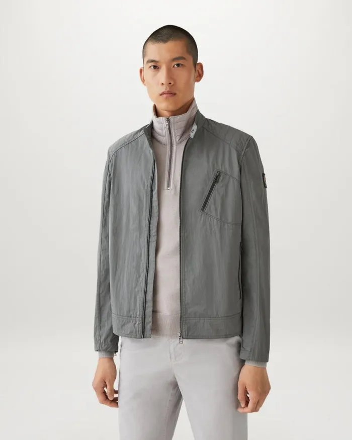 Knitwear Men Belstaff Kilmington Quarter Zip Jumper Chrome Grey Knitwear Men Belstaff Kilmington Quarter Zip Jumper Chrome Grey