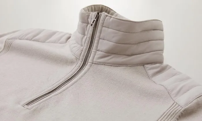 Knitwear Men Belstaff Kilmington Quarter Zip Jumper Chrome Grey Knitwear Men Belstaff Kilmington Quarter Zip Jumper Chrome Grey