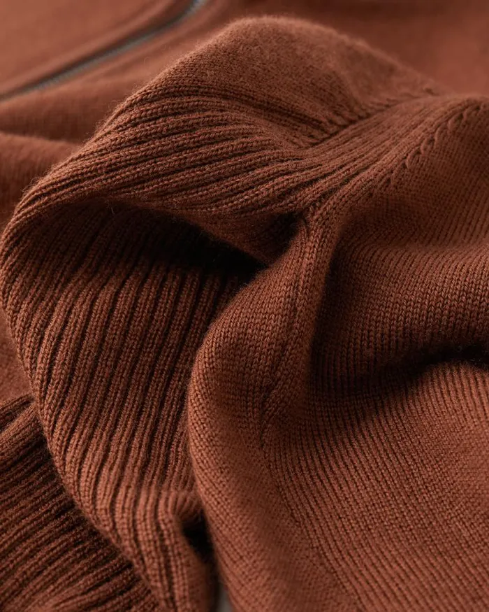 Knitwear Men Belstaff Kilmington Quarter Zip Jumper Deep Copper Knitwear Men Belstaff Kilmington Quarter Zip Jumper Deep Copper