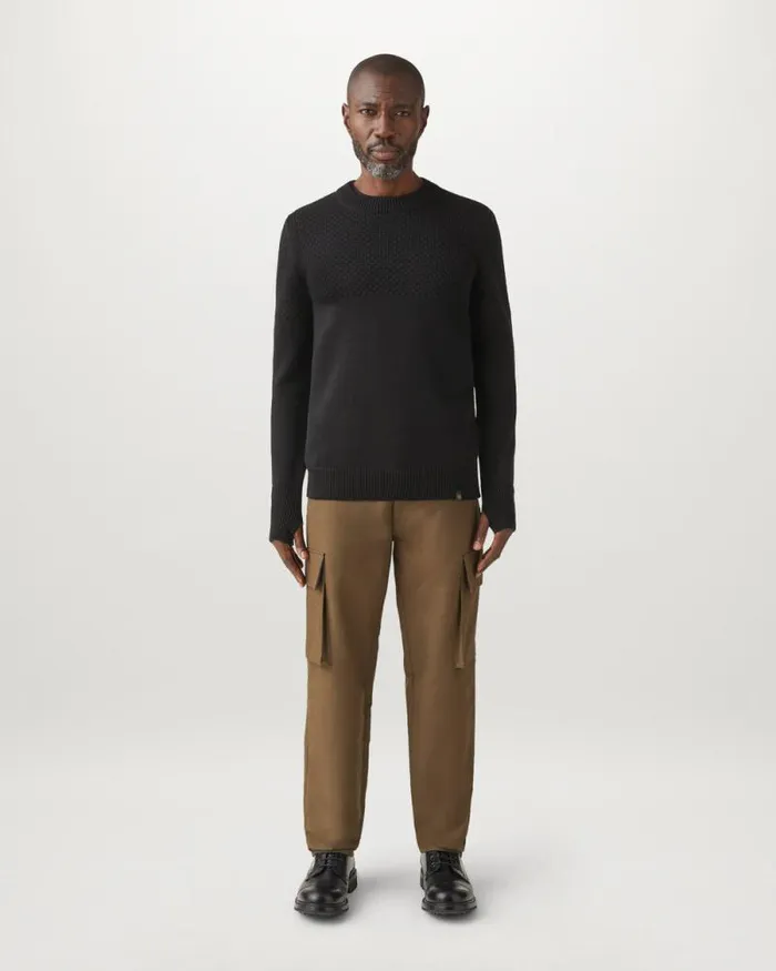 Knitwear Men Belstaff Sternway Crewneck Jumper Black