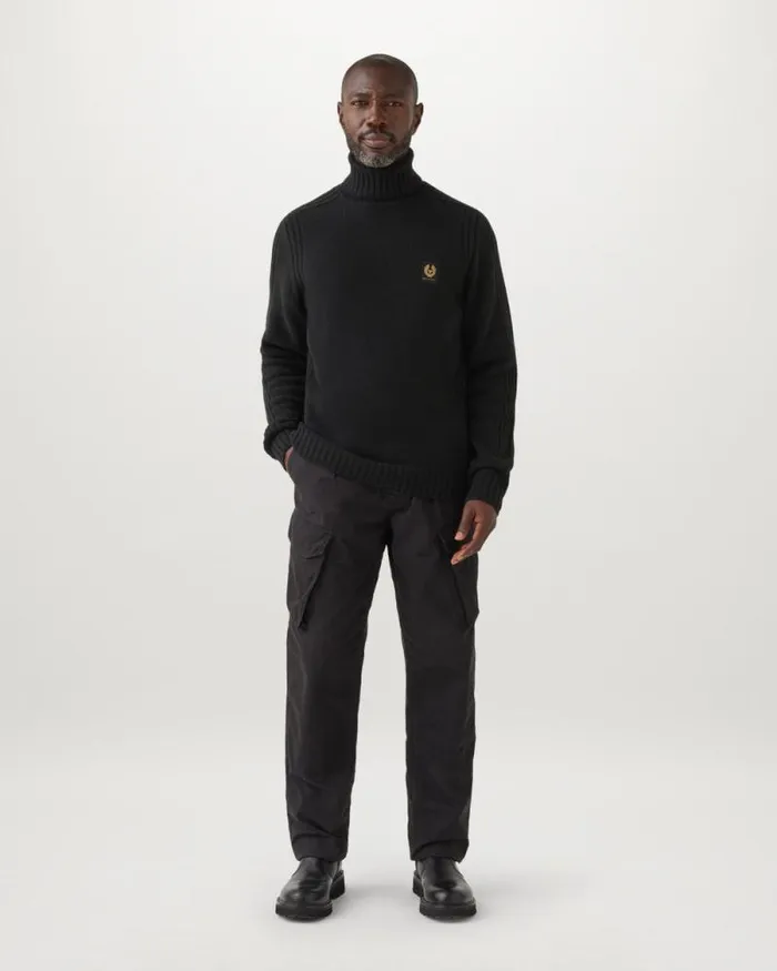 Knitwear Men Belstaff Watch Roll Neck Jumper Black Knitwear Men Belstaff Watch Roll Neck Jumper Black