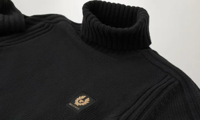 Knitwear Men Belstaff Watch Roll Neck Jumper Black Knitwear Men Belstaff Watch Roll Neck Jumper Black