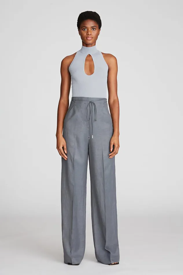 Knitwear Women Halston Kit Top In Matte Viscose Pewter