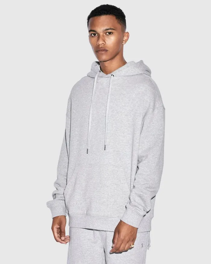 Ksubi 4 X 4 Biggie Hoodie Grey Marle Mens Sweats