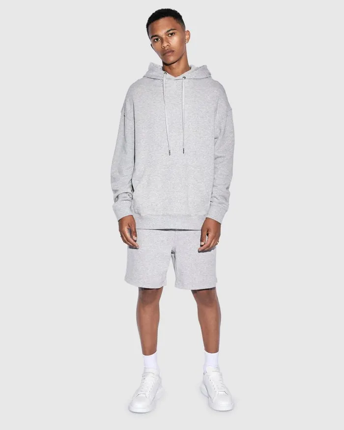 Ksubi 4 X 4 Biggie Hoodie Grey Marle Mens Sweats