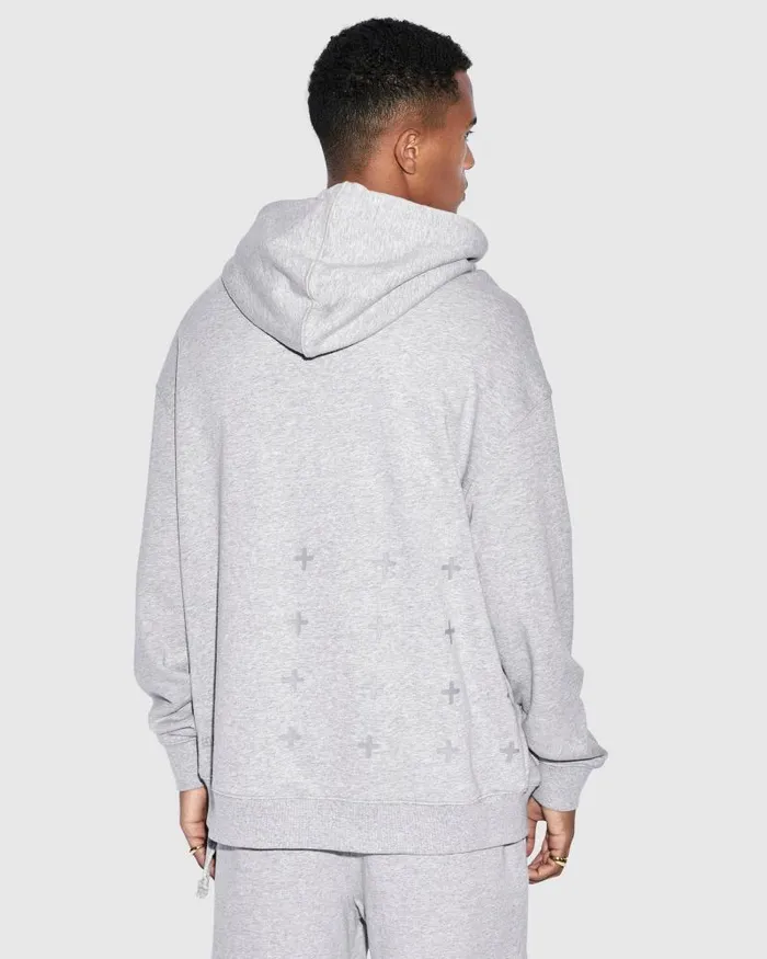 Ksubi 4 X 4 Biggie Hoodie Grey Marle Mens Sweats