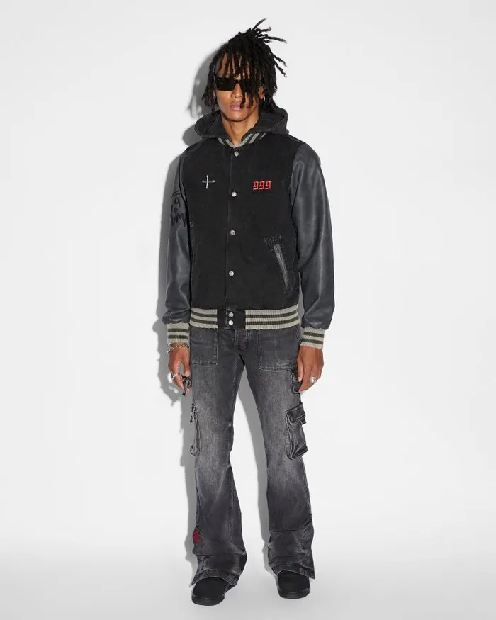Ksubi 999 Kollage Jacket Faded Black Mens Jackets