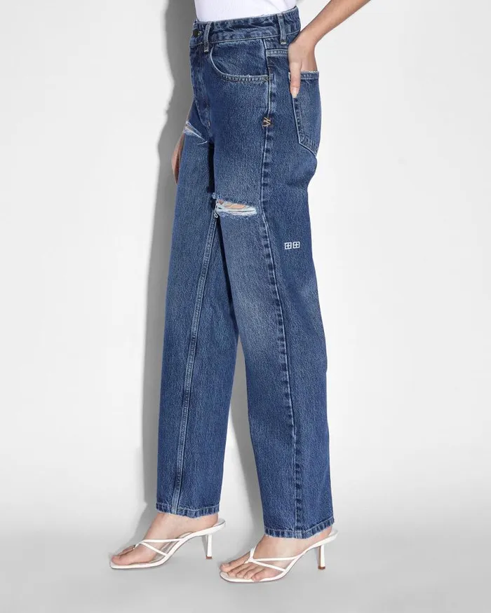 Ksubi Brooklyn Jean Stella Slashed Womens Straight