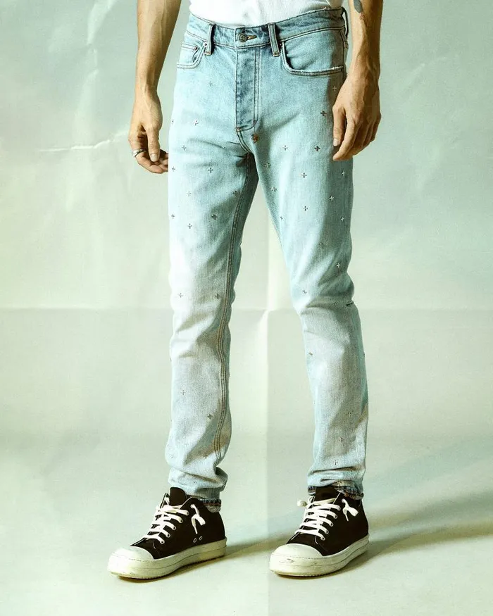 Ksubi Chitch Metalik Blue Mens Skinny