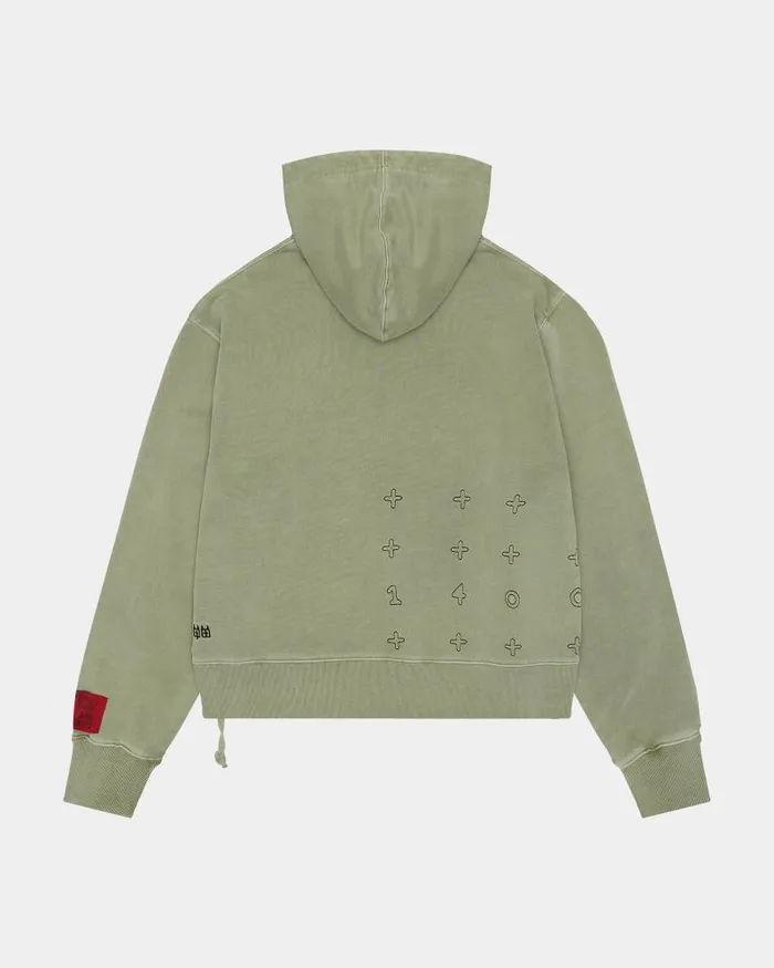 Ksubi Devil Trip Hoodie Khaki Mens Hoodies and Sweatshirts