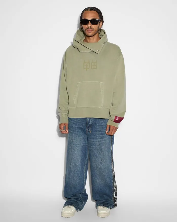 Ksubi Devil Trip Hoodie Khaki Mens Hoodies and Sweatshirts