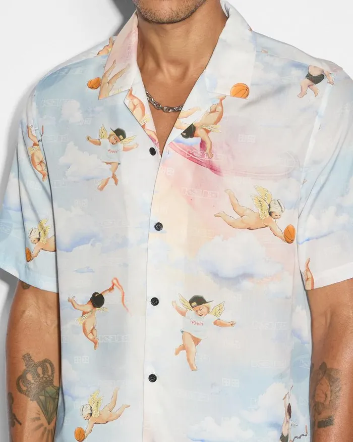Ksubi Dreamers Resort Ss Shirt Multi Mens Shirts