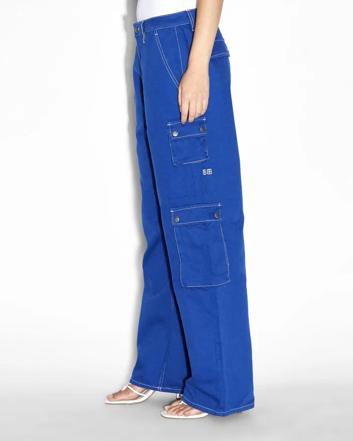Ksubi Drill Cargo Cobalt Womens Pants