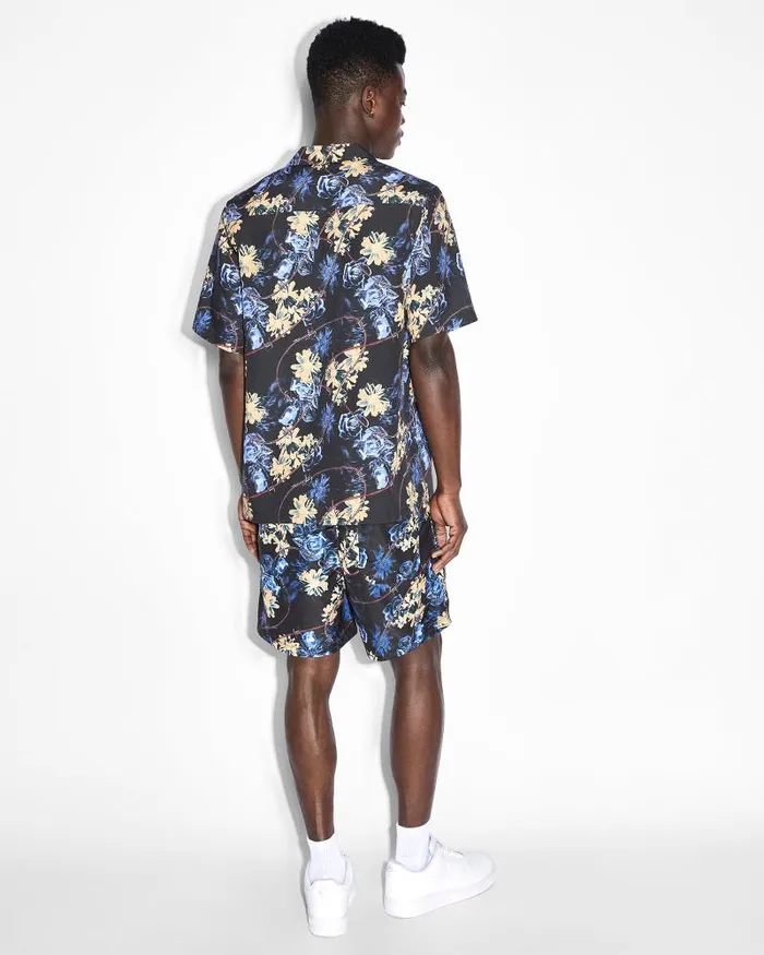 Ksubi Hyperflower Resort Ss Shirt Black Mens Shirts