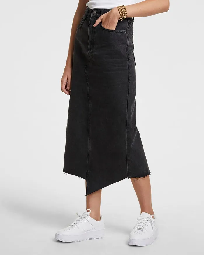 Ksubi Jagged Skirt Downtown Black Womens Skirts