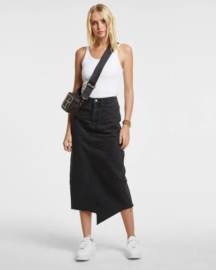 Ksubi Jagged Skirt Downtown Black Womens Skirts