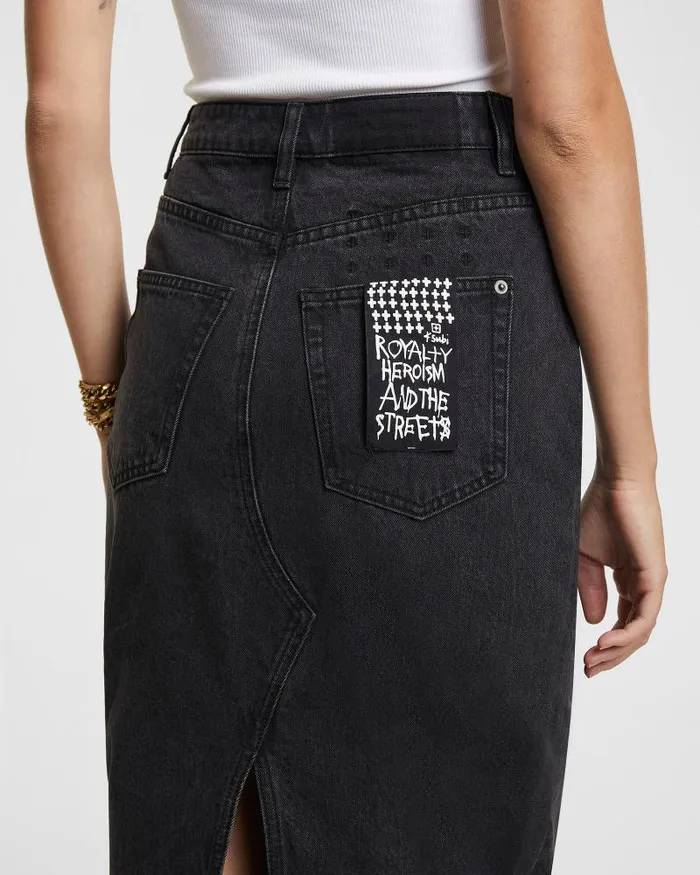 Ksubi Jagged Skirt Downtown Black Womens Skirts