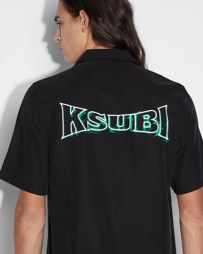 Ksubi Neon Resort Ss Shirt Black Mens Shirts