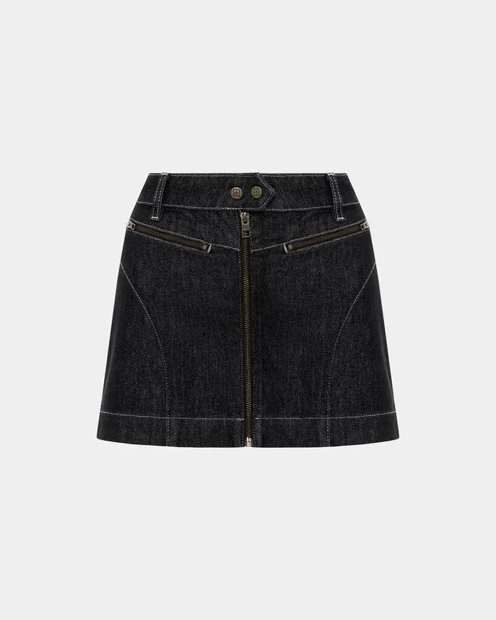 Ksubi Paradigm Skirt Midnight Womens Denim Skirts