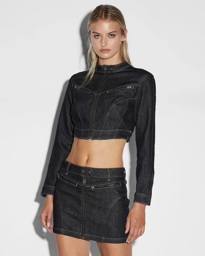 Ksubi Paradigm Skirt Midnight Womens Denim Skirts