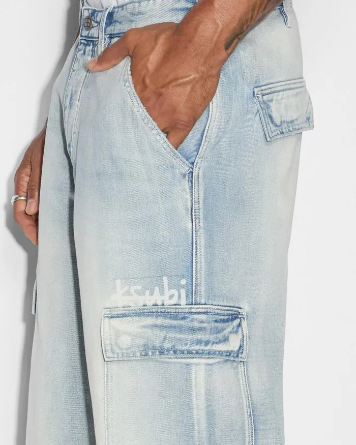 Ksubi Riot Cargo Pant Blue Ice Mens Pants