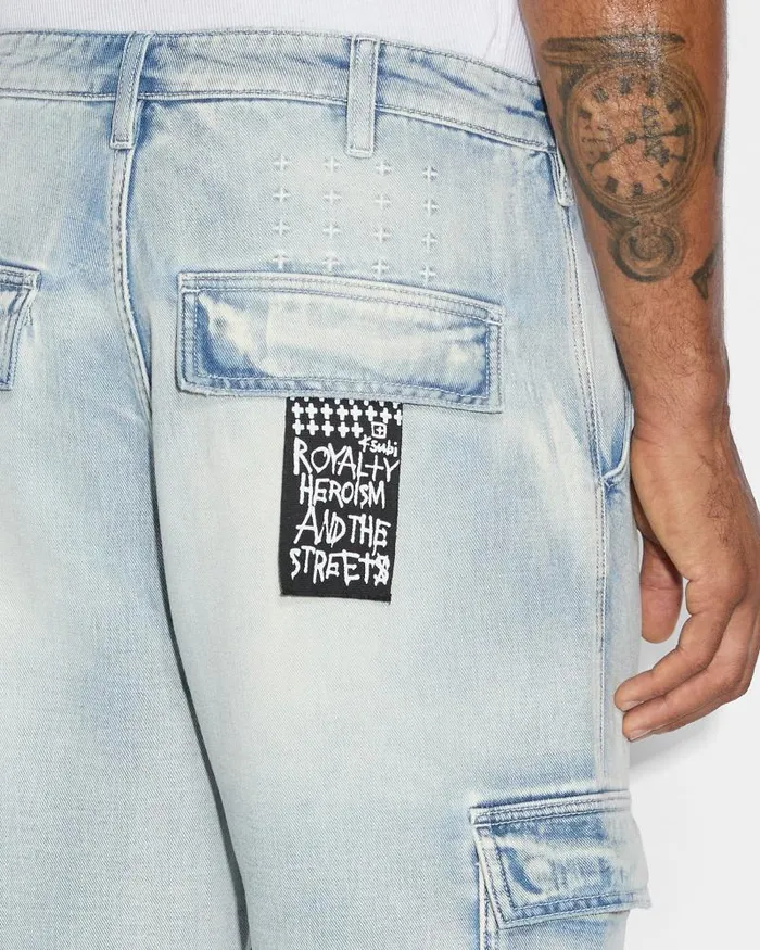 Ksubi Riot Cargo Pant Blue Ice Mens Pants