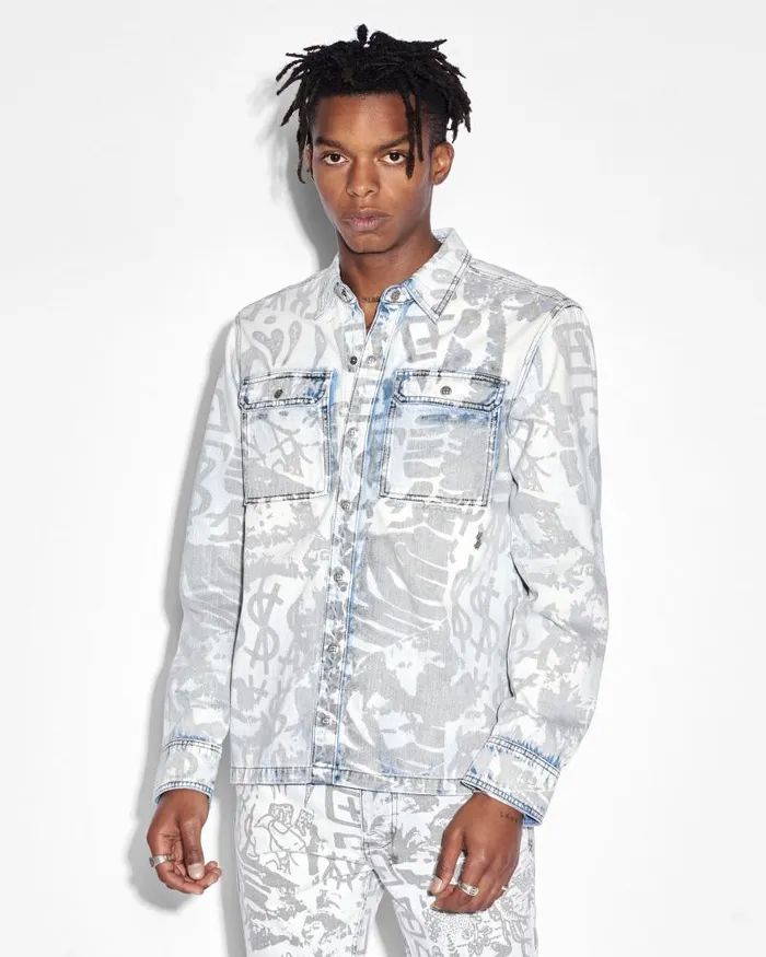Ksubi Scorpio Ls Shirt Kollage Icey Mens Shirts