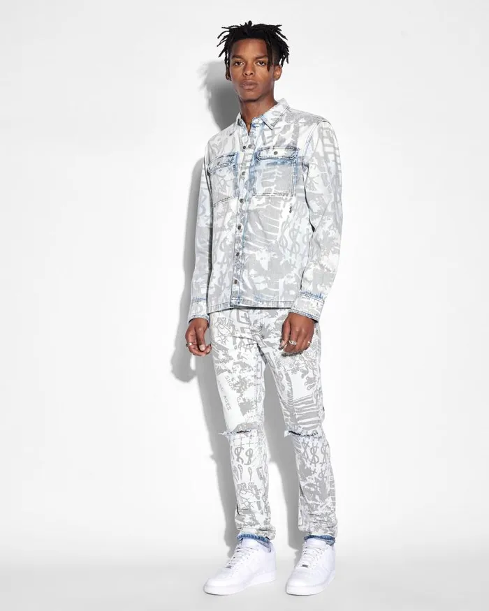 Ksubi Scorpio Ls Shirt Kollage Icey Mens Shirts