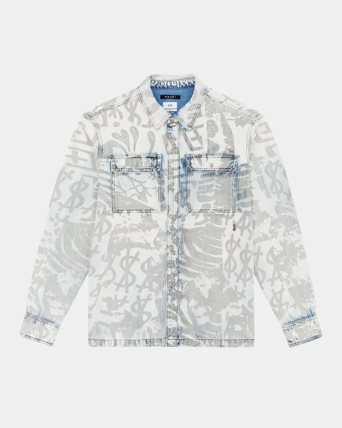 Ksubi Scorpio Ls Shirt Kollage Icey Mens Shirts