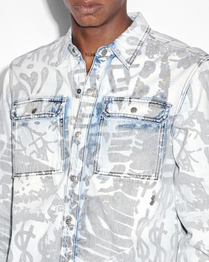 Ksubi Scorpio Ls Shirt Kollage Icey Mens Shirts