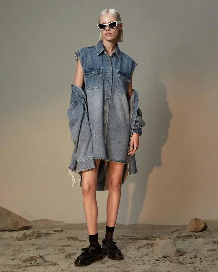 Ksubi Sleeveless Dress Overkast Womens Dresses