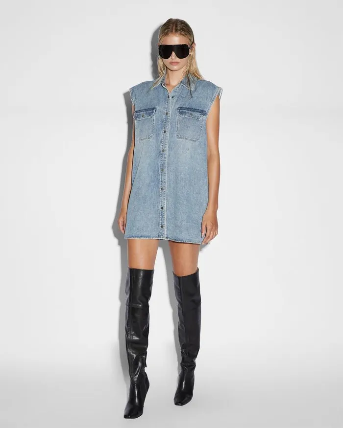 Ksubi Sleeveless Dress Overkast Womens Dresses